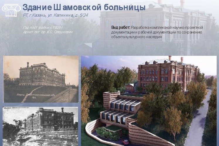 Здание Шамовской больницы - 1908 г.