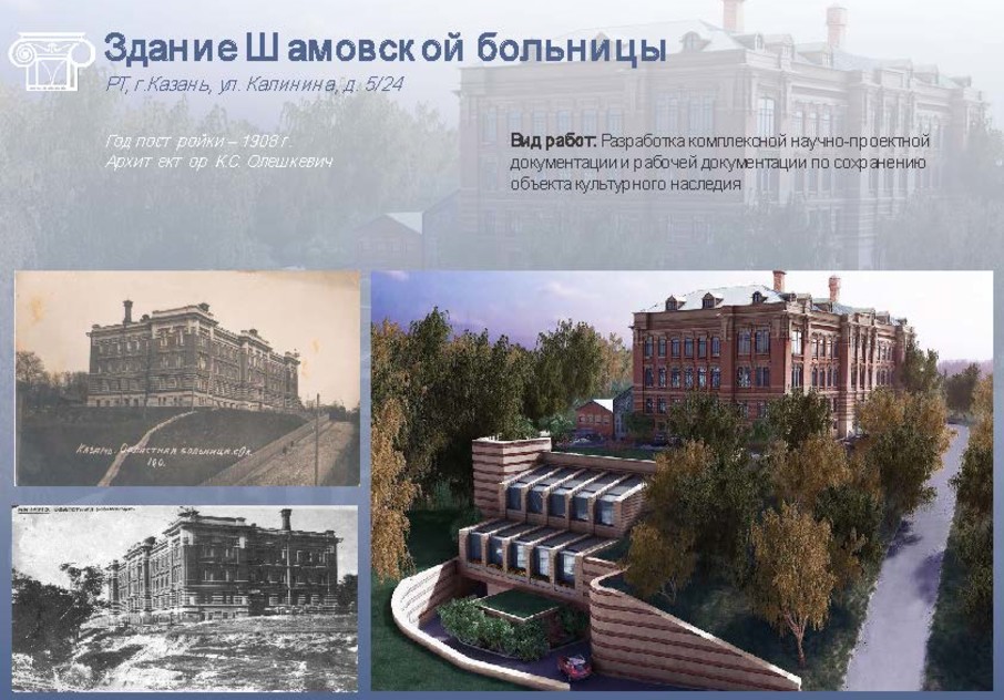 Здание Шамовской больницы - 1908 г.